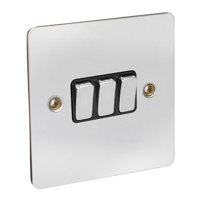 3G 2w Switch flat chrome black