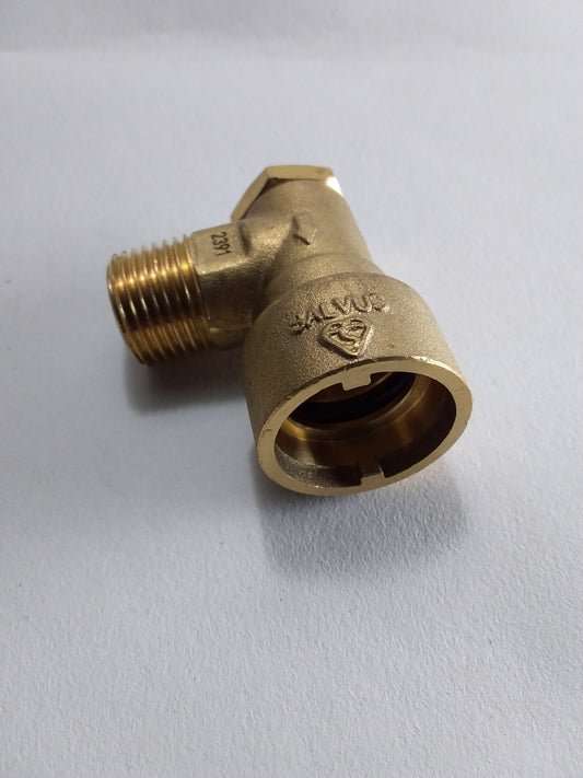 Gas hose connector angled