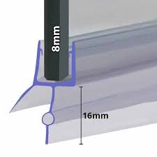 Shower door seal 16mm x 1m
