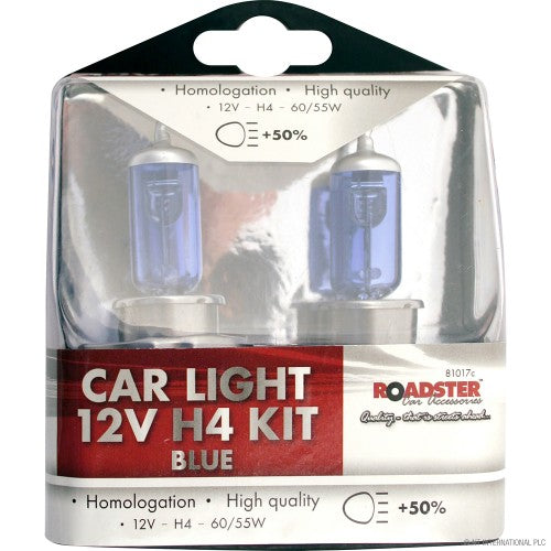 H4 60/55W Bulb blue pk2