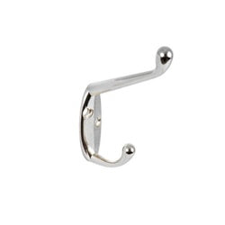 Hat & coat hooks chrome Pk2