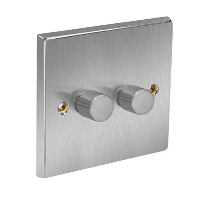 2G 2w LED Dimmer satin chrome
