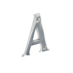 Door letter A chrome 75mm