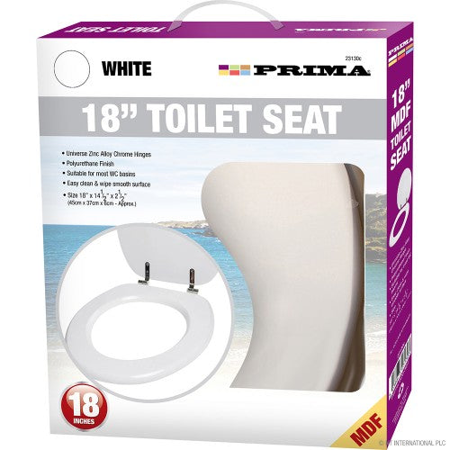 18" MDF toilet seat white