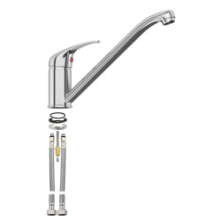 Ariel mono sink mixer 35mm chrome