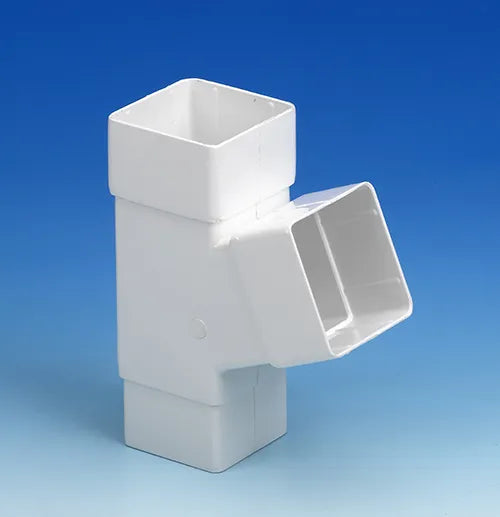 Rainwater tee branch square white
