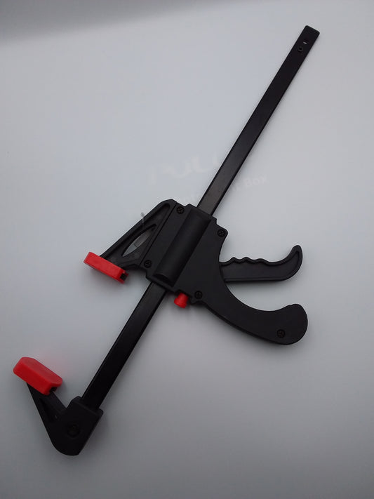 Black and red 12 inch Rapid bar clamp.