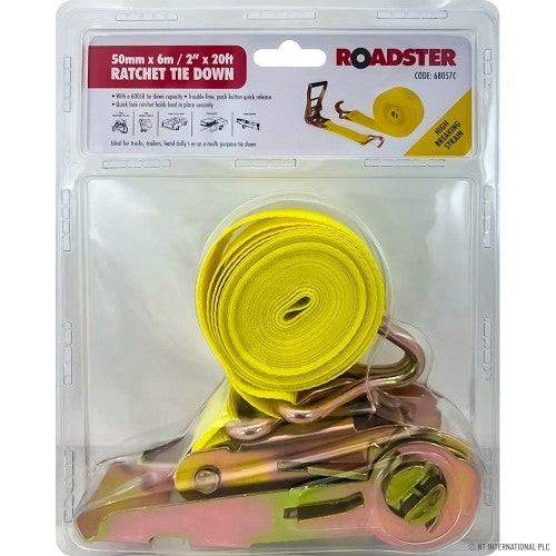 Ratchet tie down 50mm x 6mts