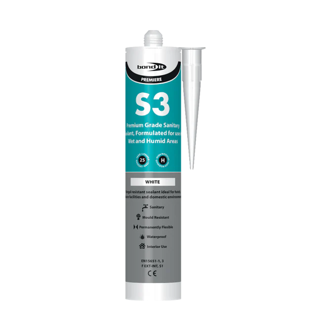 S3 Sanitary silicone white 300ml