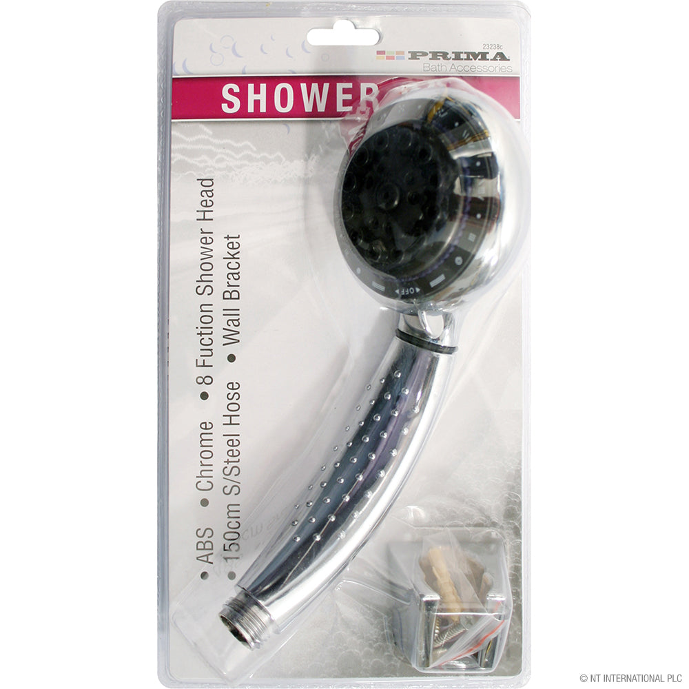 Shower head with hose chrome
