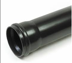 110mm x 1m Soil pipe black