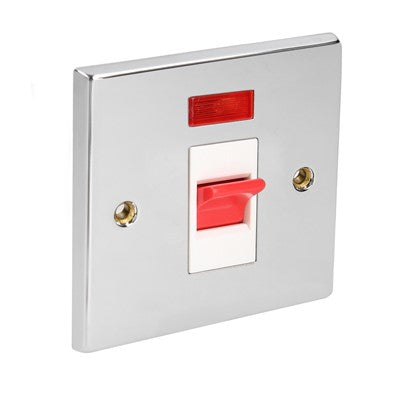 1G Cooker switch neon 45Amp c/w