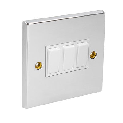 3G 2w switch chrome white