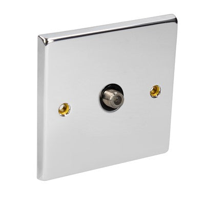 Satellite socket chrome black