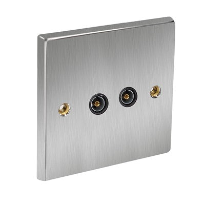 2Gang TV socket s/c/b