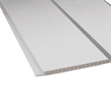 White & chrome wall panel 9 x 250 x 2600mm (Store pick-up only)