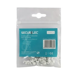 4mm Round cable clips white Qty20