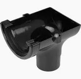 H/round stop end outlet black